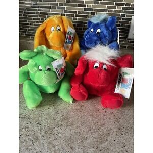 Set Of 4 Vintage Kodak Kolorkins Zoom Flash Focus Snap Stuff Animal Plush 9"